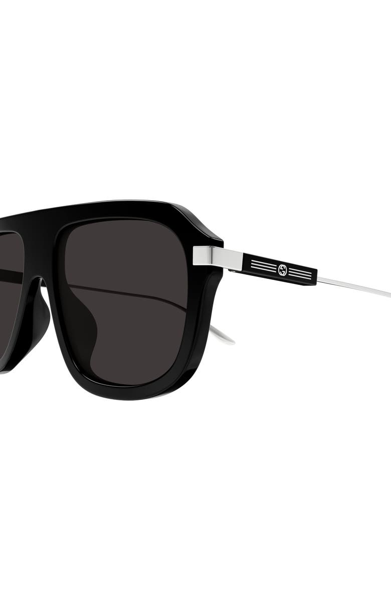 Gucci 57mm Navigator Sunglasses, Alternate, color, 