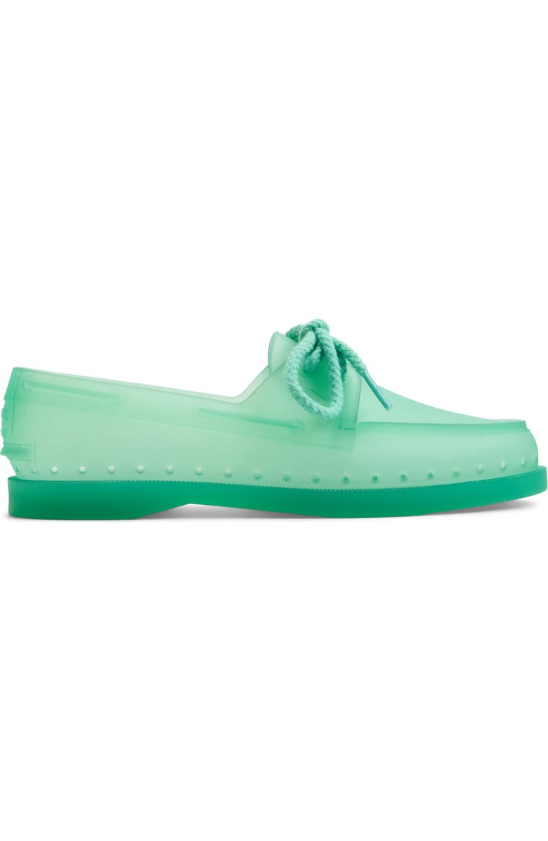Sperry x Monse Authentic Original<sup>™</sup> 2-Eye Jelly Boat Shoe, Alternate, color, Teal