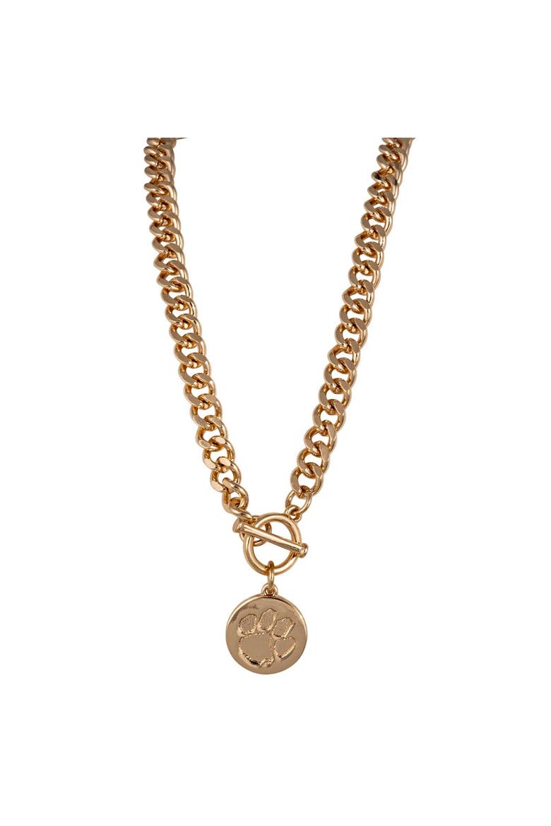 Clemson Tigers Ramsey Gold Necklace, Main, color, Gold