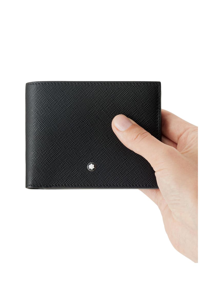 Sartorial Leather Bifold Wallet, Alternate, color, BLACK