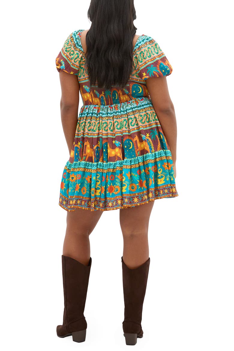 Amaria Print Flare Dress, Alternate, color, PARADISO