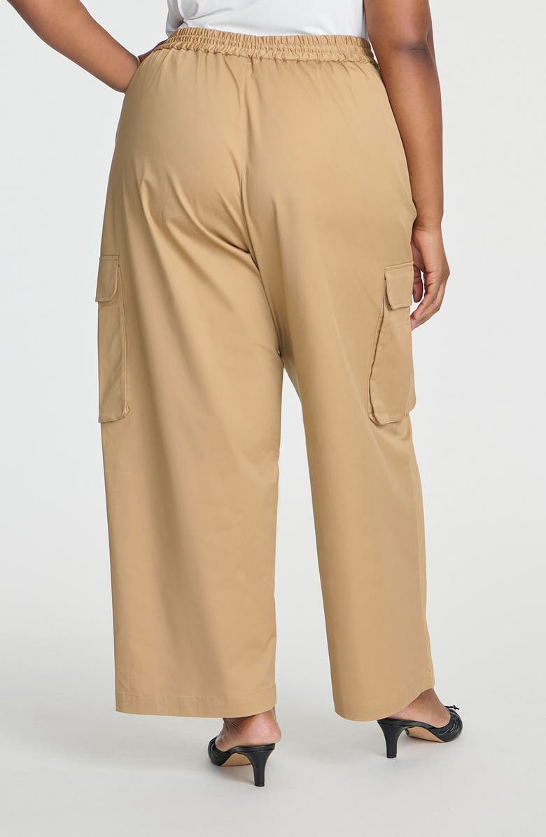 ELOQUII Wide Leg Cargo Pants, Alternate, color, 