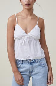 売れ筋商品|||コットンオン カットソー トップス レディース Women's Cotton Lace Cami White Cotton On Cotton Lace Cami | Nordstrom