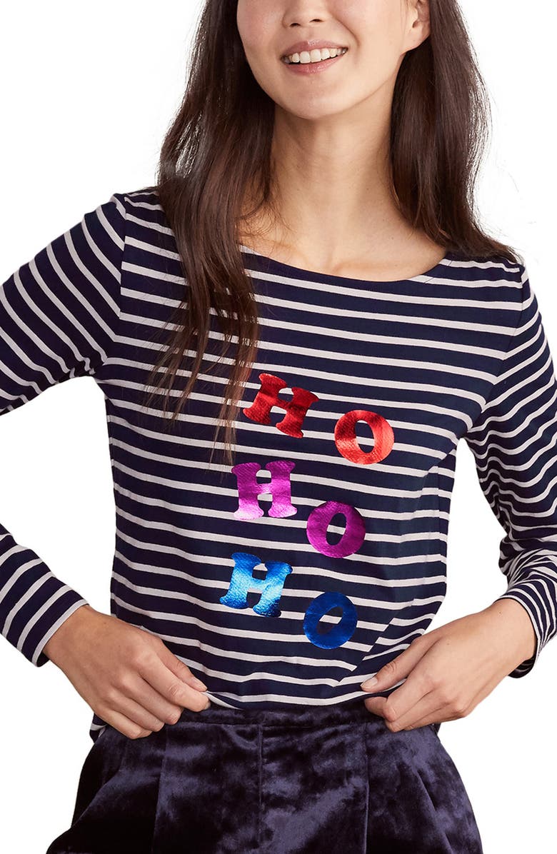 Boden Christmas Breton Shirt, Main, color,