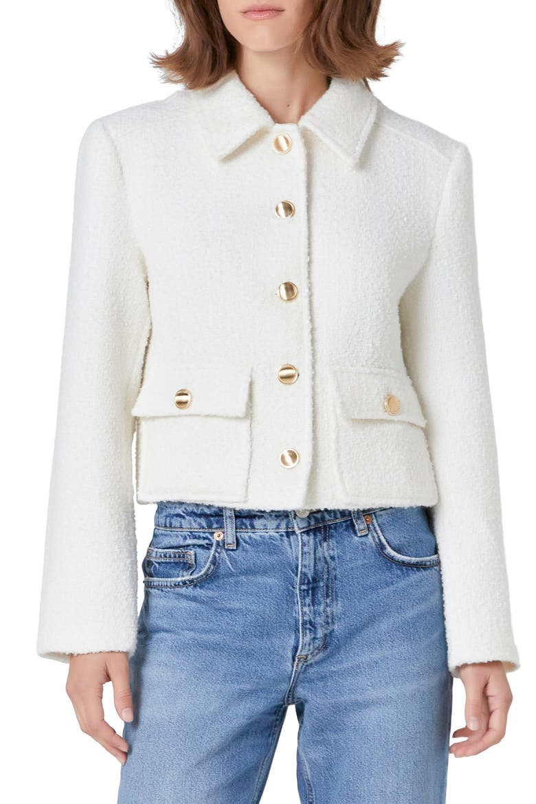 Bouclé Tweed Jacket, Main, color, CREAM