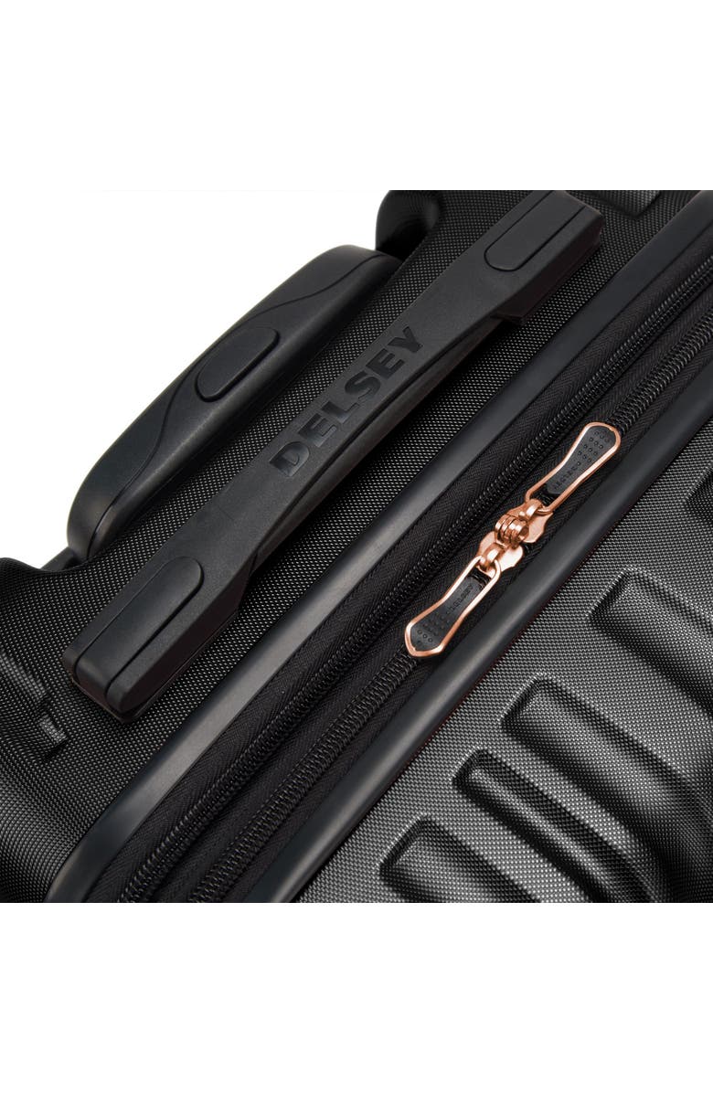 Delsey Paris Alexis Hardside 2-Piece (21"/29") Expandable Spinner Luggage Set, Alternate, color, Black/Rose Gold