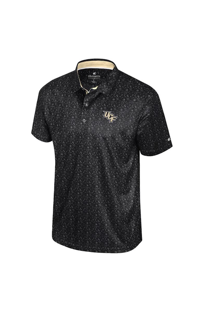 COLOSSEUM Men's Colosseum  Black UCF Knights Football Print Polo, Alternate, color, Black