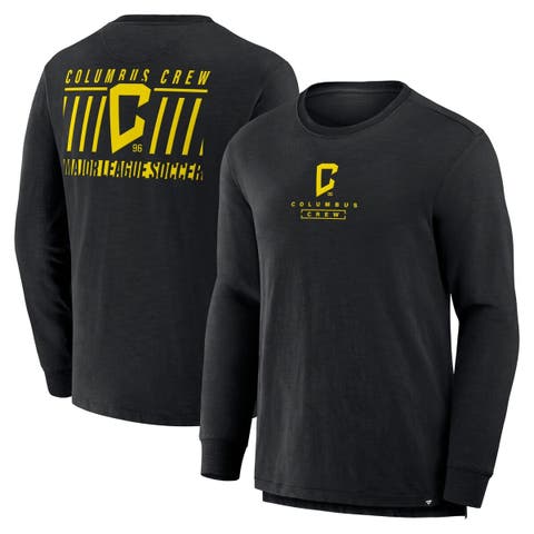 Men's Fanatics Black Columbus Crew Lob Attempt Stadium Slub Long Sleeve T-Shirt