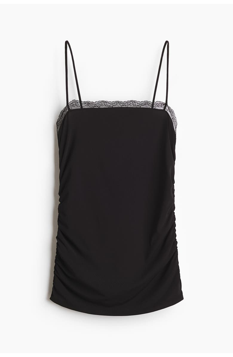 H&M Lace-trimmed Strappy Top, Main, color, 