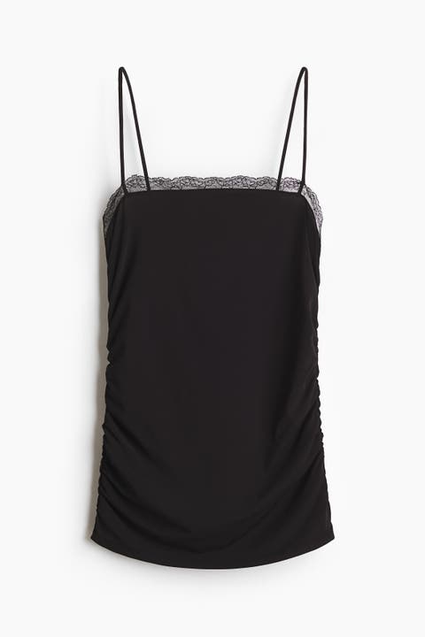 Lace-trimmed Strappy Top