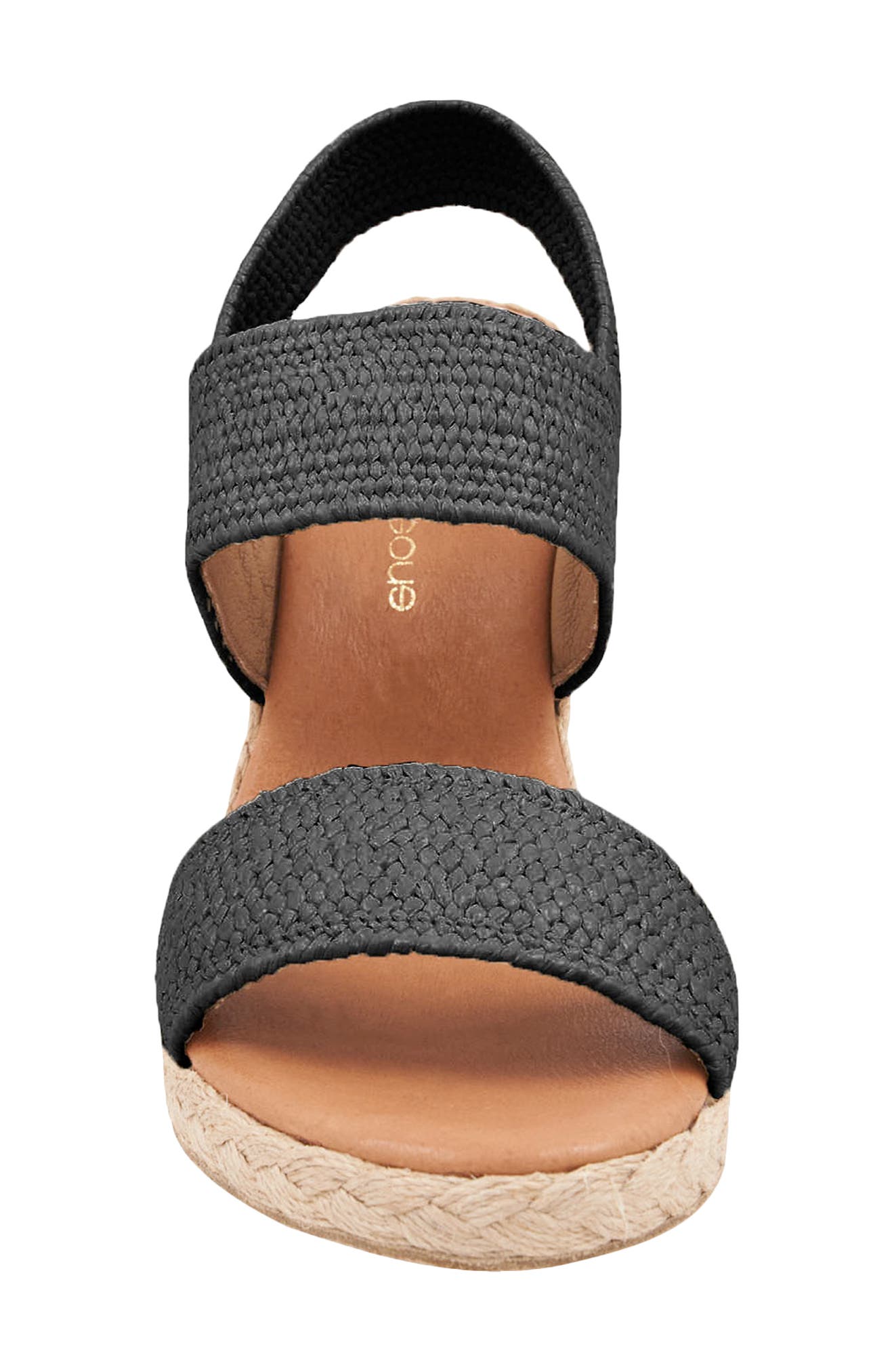 André Assous Allison Espadrille Wedge Sandal, Alternate, color, Black