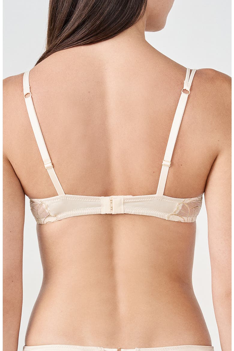 Envolee N°9 Embroidered Underwire Bra, Alternate, color, BEIGE/ GOLD