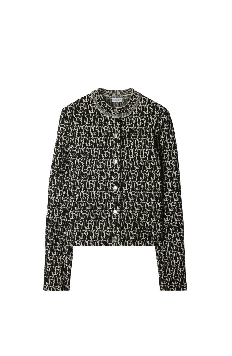 Burberry B Charm Wool Blend Jacket, Alternate, color, Black