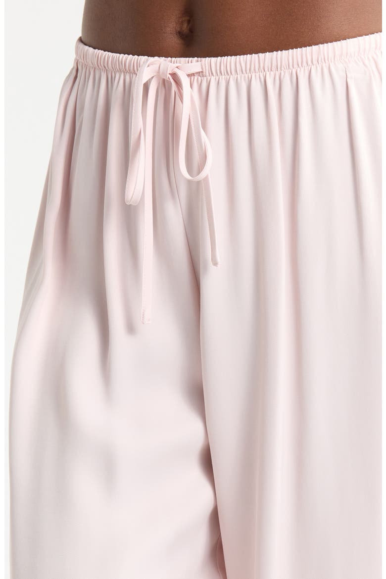 Midnight Lace Satin Pajamas, Alternate, color, PINK LOFT