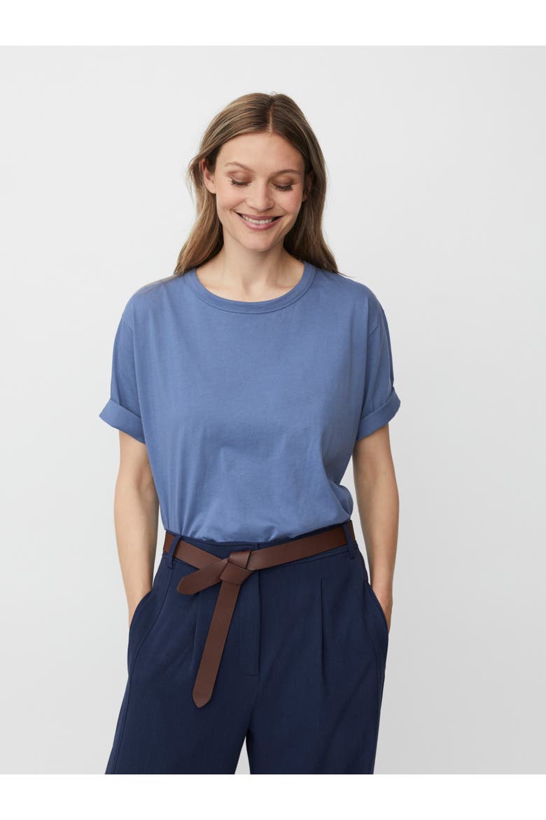 MaDoreann Short Sleeve Crew Neck T-Shirt, Main, color, Bijou Blue