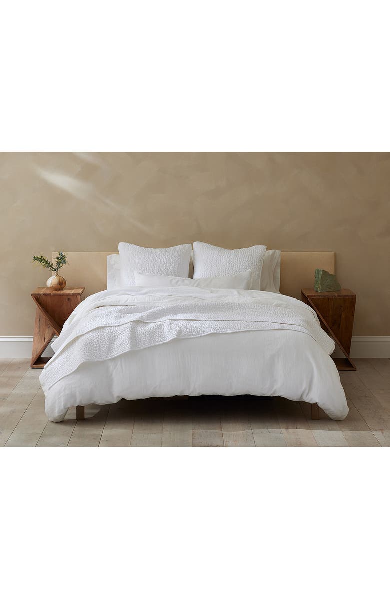 Coyuchi Hand Stitched Organic Cotton Euro Sham, Alternate, color, Alpine White