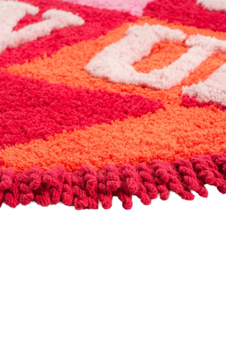 Punjab 100% Cotton Bath Mat 28 In Glow, Alternate, color, Red