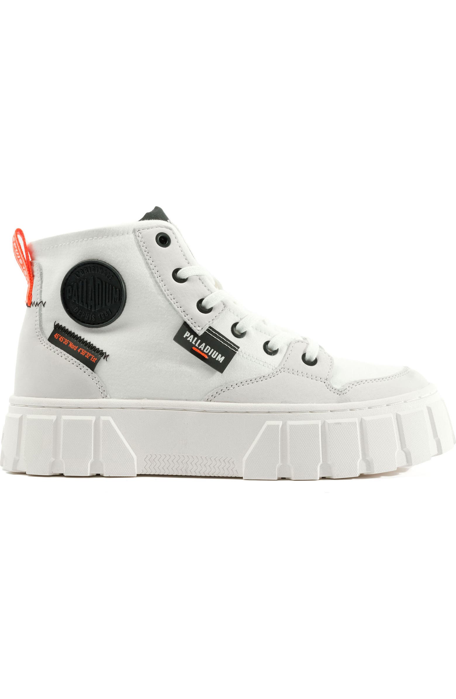 PALLADIUM Pallatower Hi Sneaker For Women - Nude Dust, Size 8 | Casual Canvas Platform Sneakers