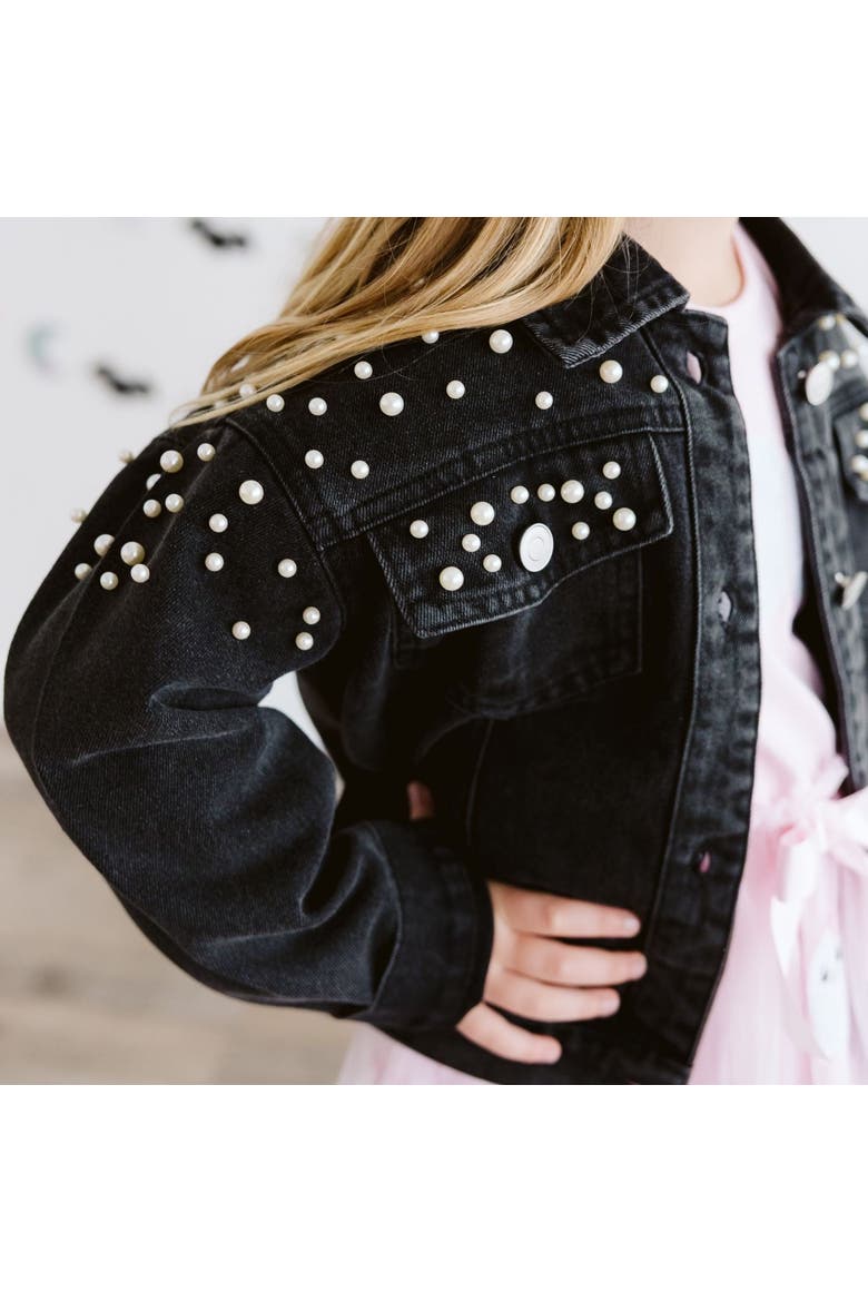 Black Pearl Denim Jacket, Alternate, color, Black Denim
