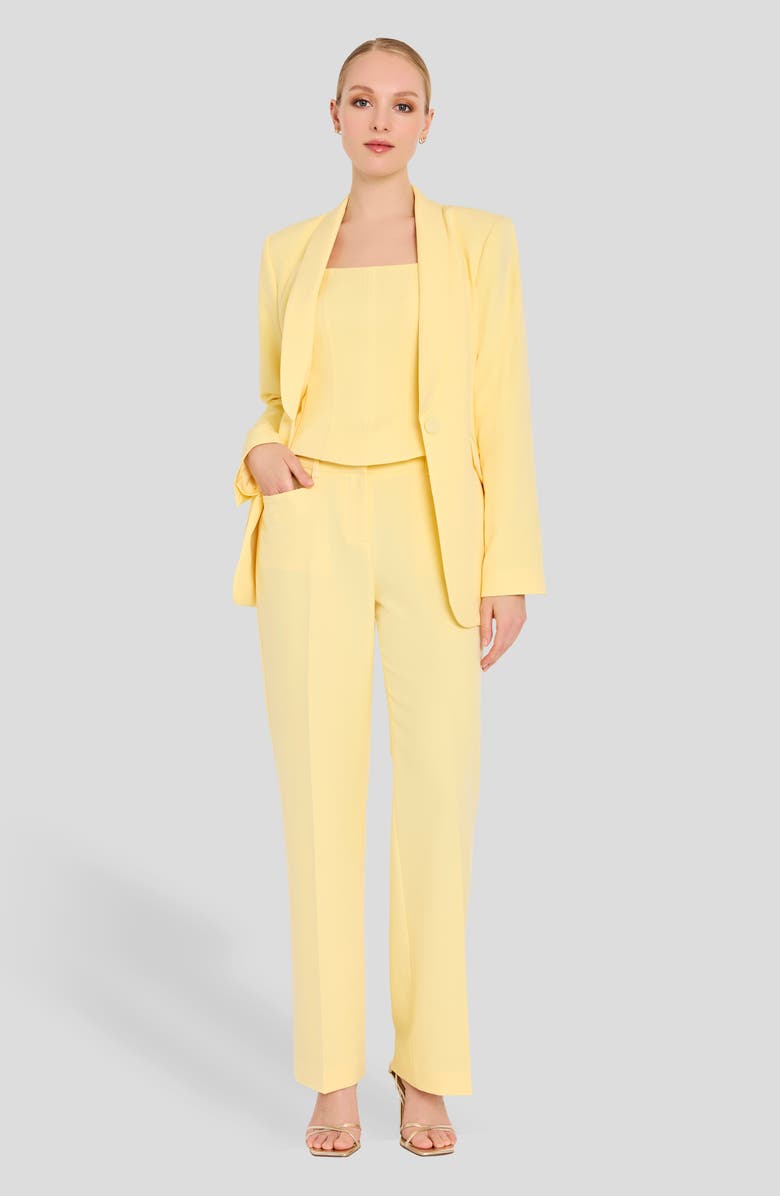 Tahari ASL Shawl Collar Jacket, Alternate, color, Buttercup