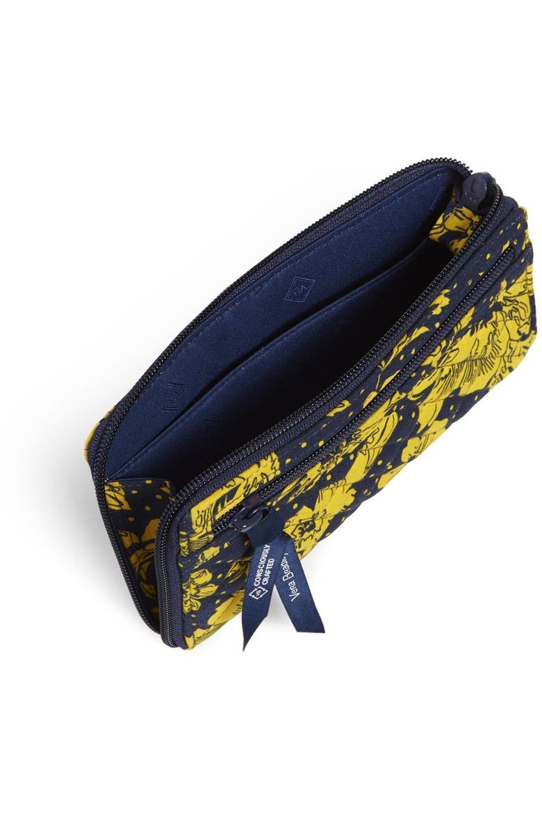 West Virginia Mountaineers Rain Garden Front-Zip Wristlet, Alternate, color, Navy