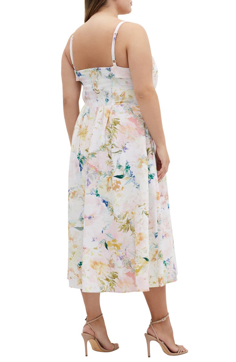 City Chic Garden of Love Fit & Flare Dress, Alternate, color, 