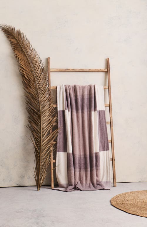 Barefoot Dreams Cozychic® Costa Block Throw Blanket In Brown