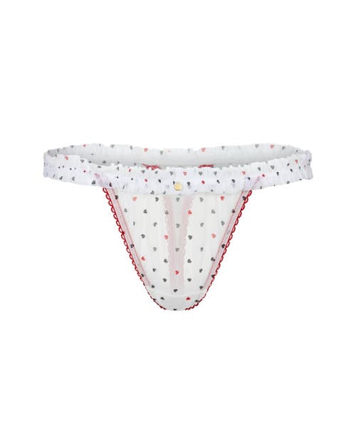 Shop Adore Me Susie Thong Panties In Heart White