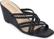 Journee Collection Baylen Braided Strappy Wedge Sandal