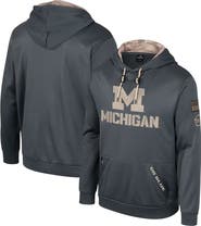 COLOSSEUM Men's Colosseum Charcoal Michigan Wolverines OHT Military Appreciation Pullover Hoodie