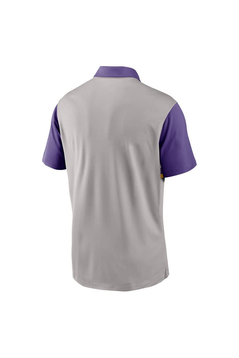 Men's Nike Gray/Purple LSU Tigers Vapor Performance Polo, Alternate, color, Gray