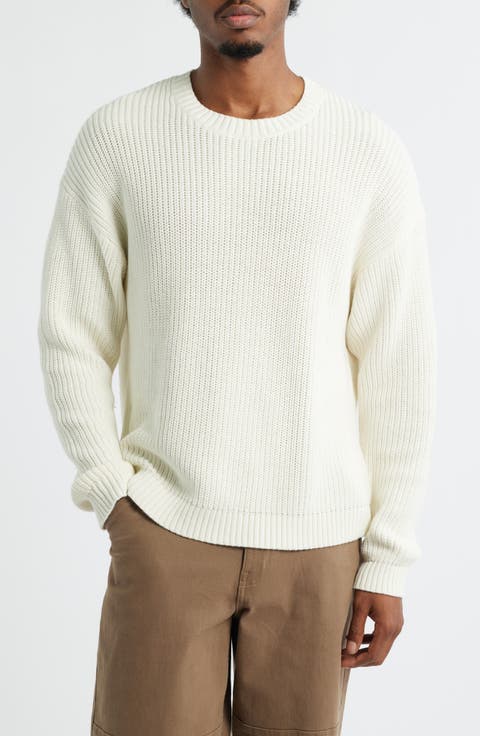 Oversize Cotton Crewneck Sweater