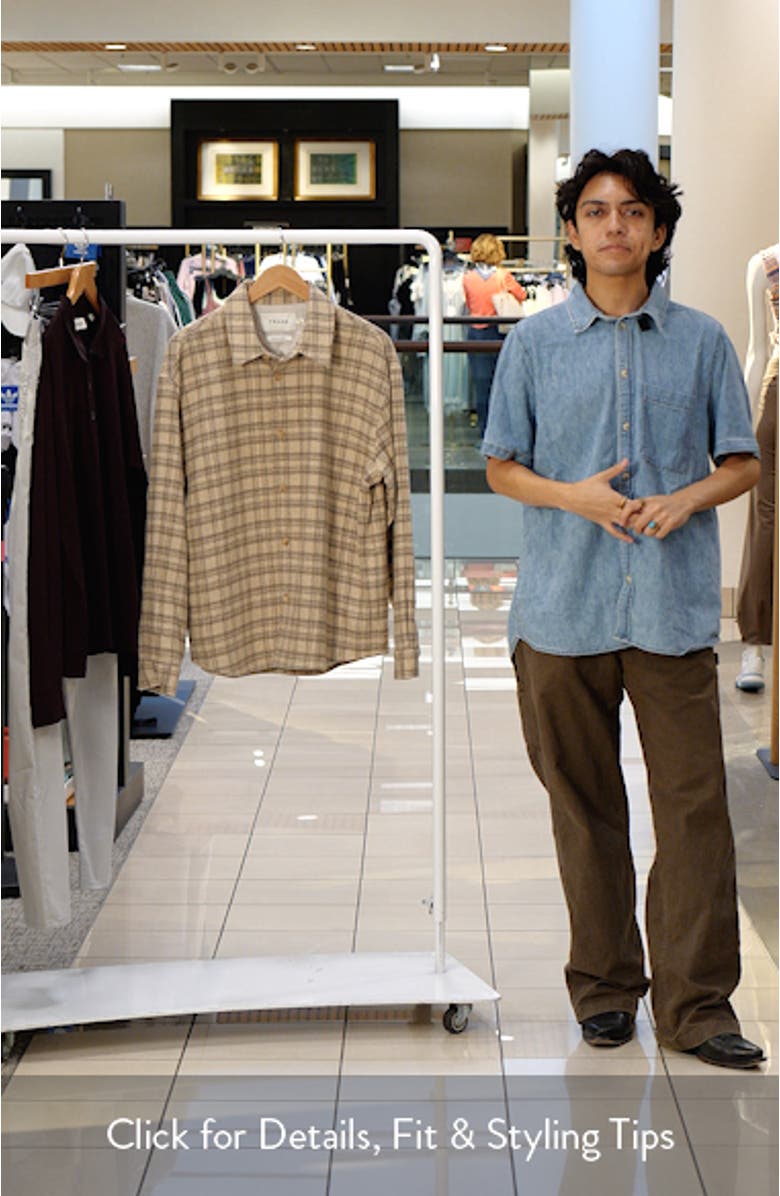 Plaid Wool Blend Overshirt, sales video thumbnail