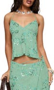 Princess Polly What a Coincidence Sequin Beaded Open Back Halter Top