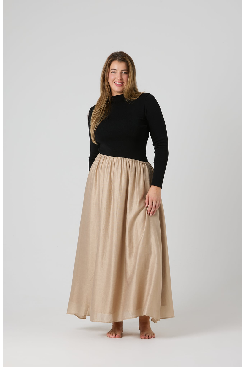 Emme Dress, Main, color, Black / Beige