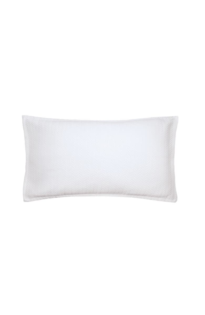 ELISABETH YORK Edin Dove 100% Cotton King Sham 20" x 36", Main, color, White
