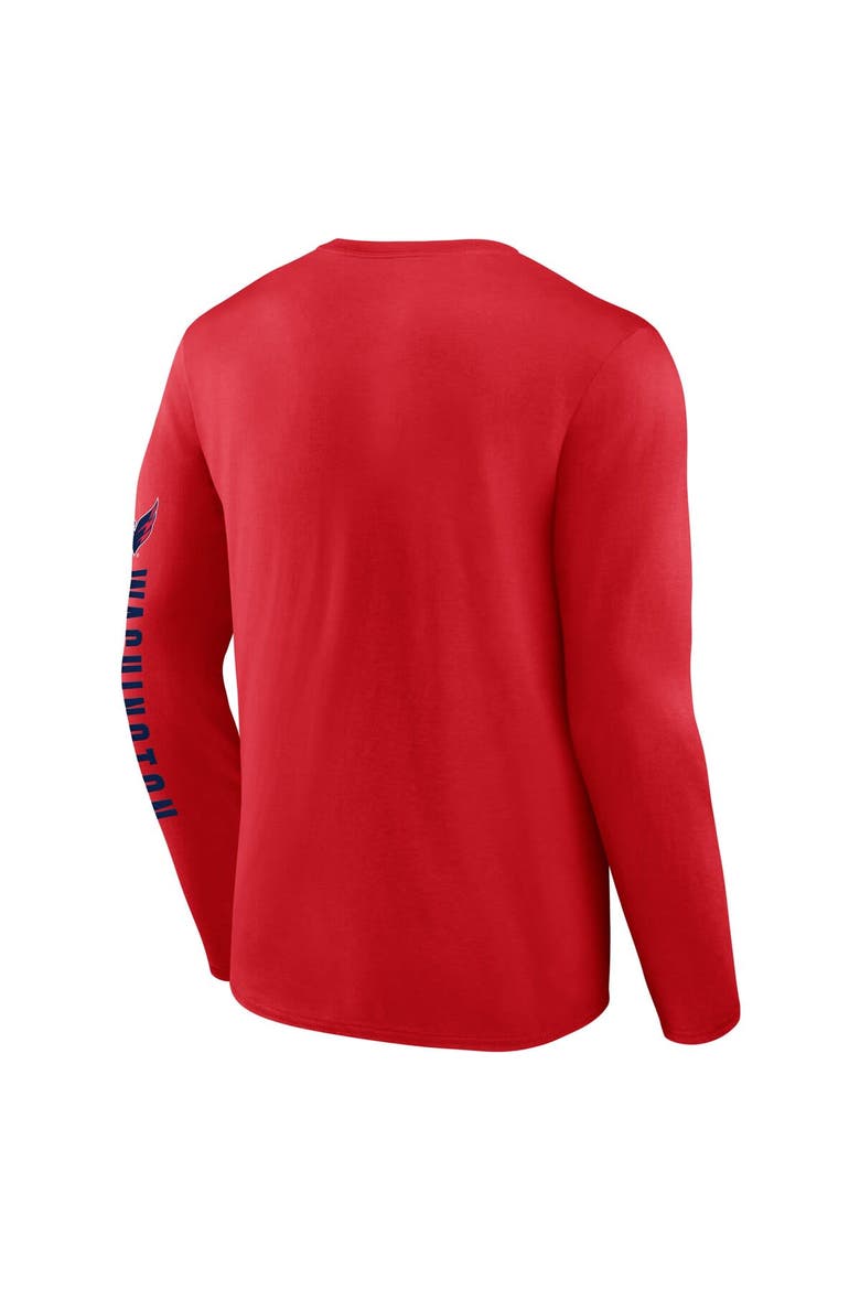 Men's Fanatics Red Washington Capitals Headline Long Sleeve T-Shirt, Alternate, color, Red