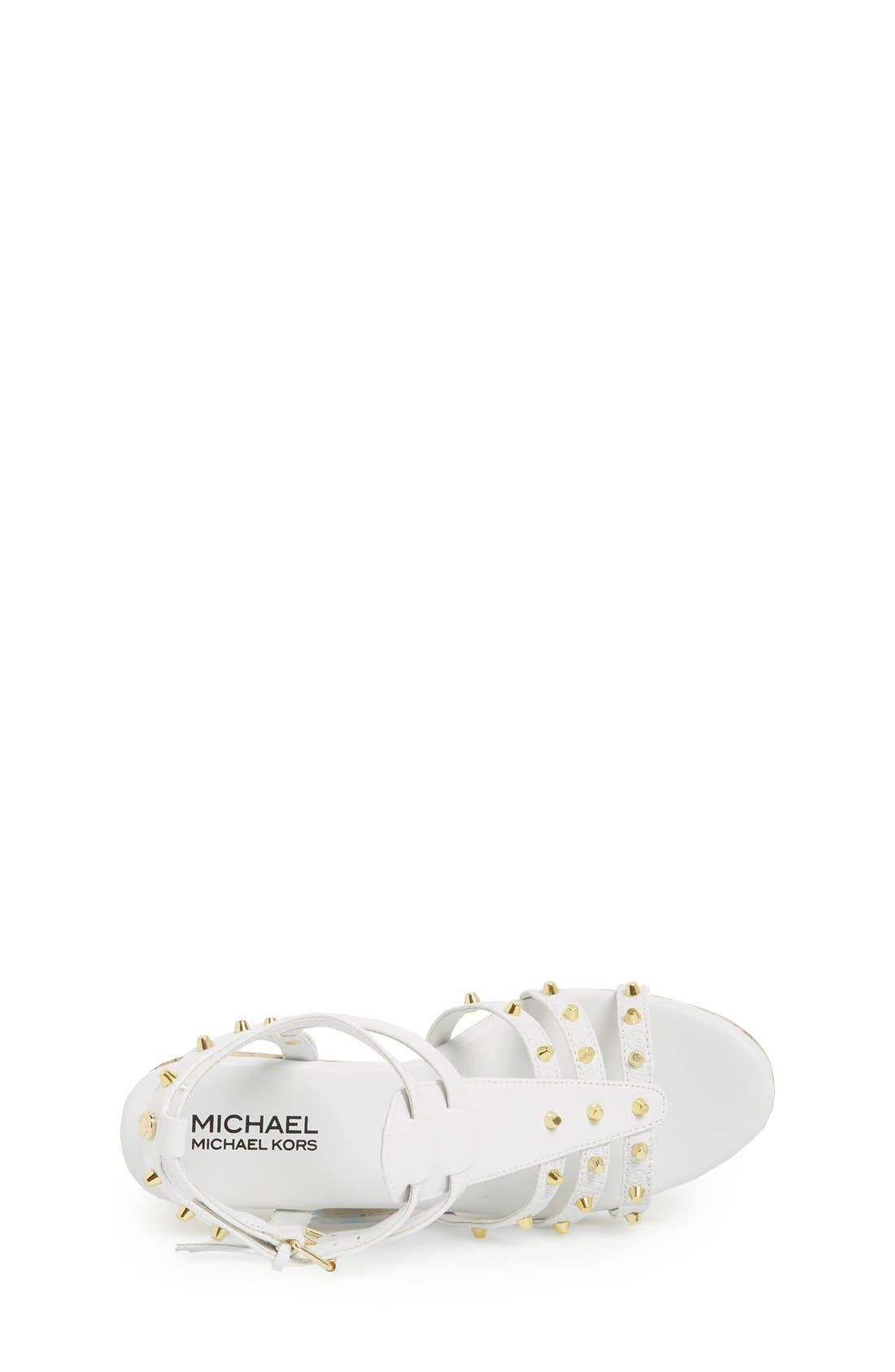 'Kay Dale' Wedge Sandal, Alternate, color, WHITE