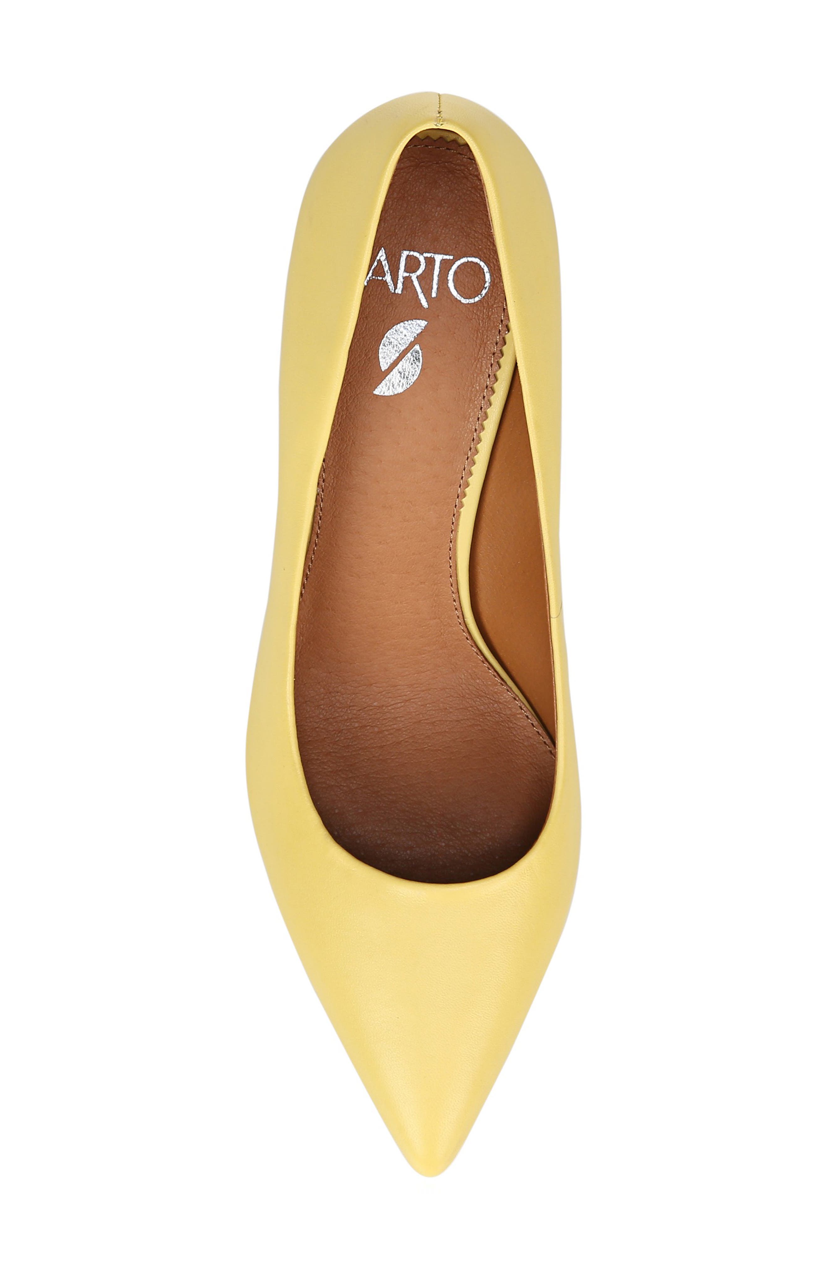 Sasha Pointed Toe Pump, Alternate, color, LEMON LEATHER
