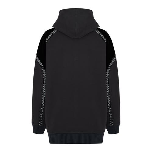 Pcfg Cotton Zipper Hoodie In Black