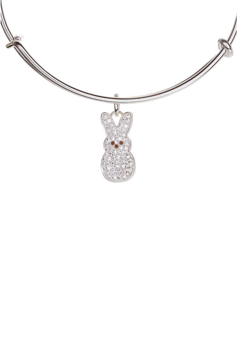 Alex and Ani Peeps<sup>®</sup> Pave Crystal Bunny Charm Bangle Bracelet, Alternate, color,