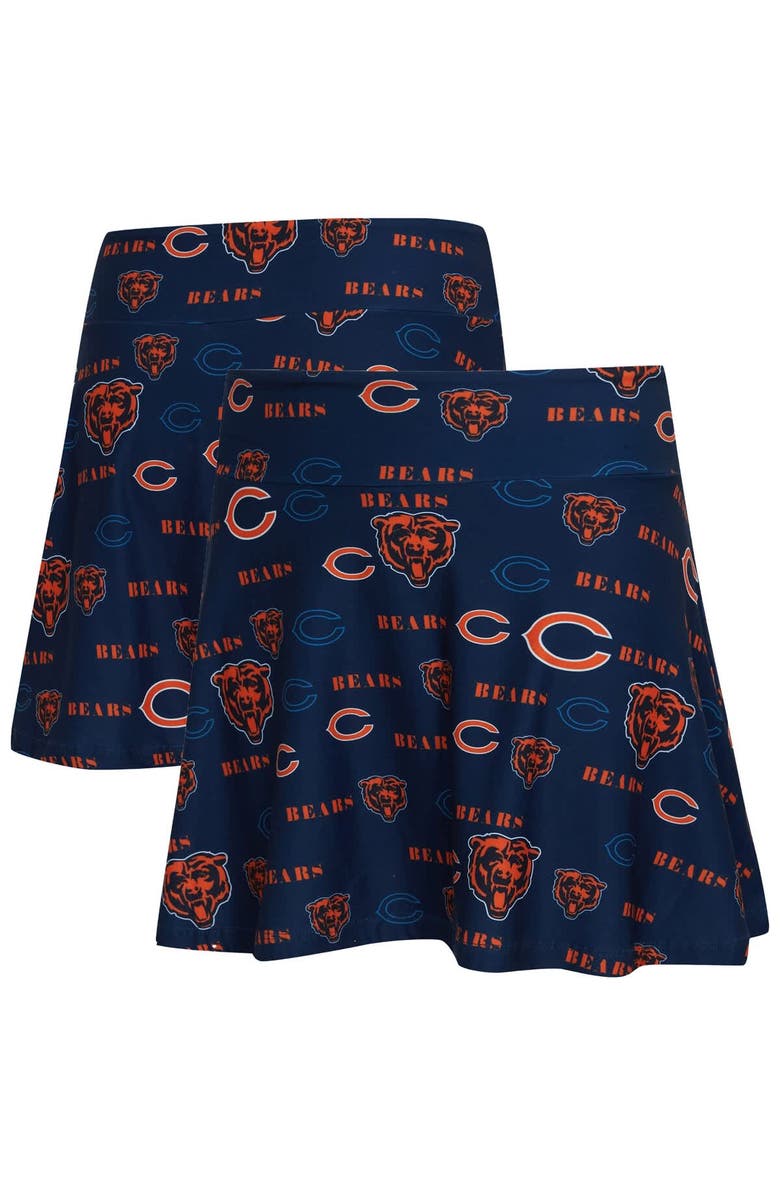 CONCEPTS SPORT Women's Concepts Sport Navy Chicago Bears Mosaic Allover Print Skort, Main, color, Navy