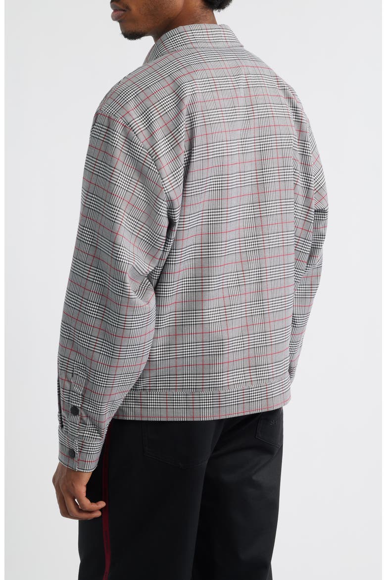 Bear Degidio Edition - Plaid Button-Up Shirt Jacket, Alternate, color, GREY