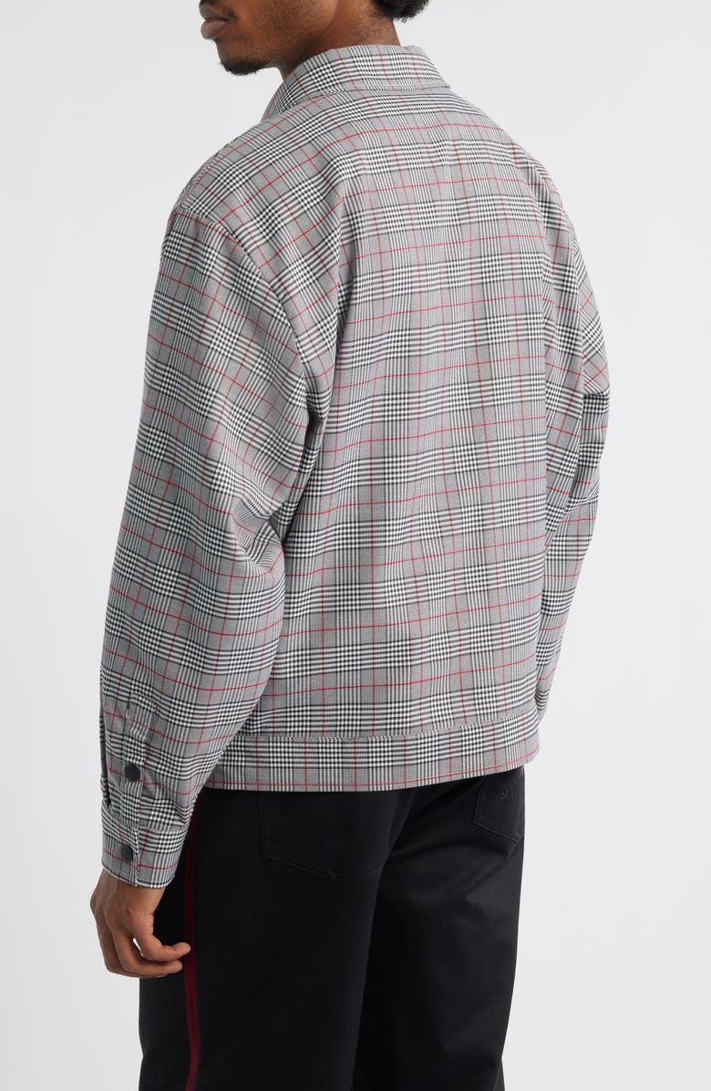 SANTO STUDIO Plaid Shirt Jacket, Alternate, color, Grey