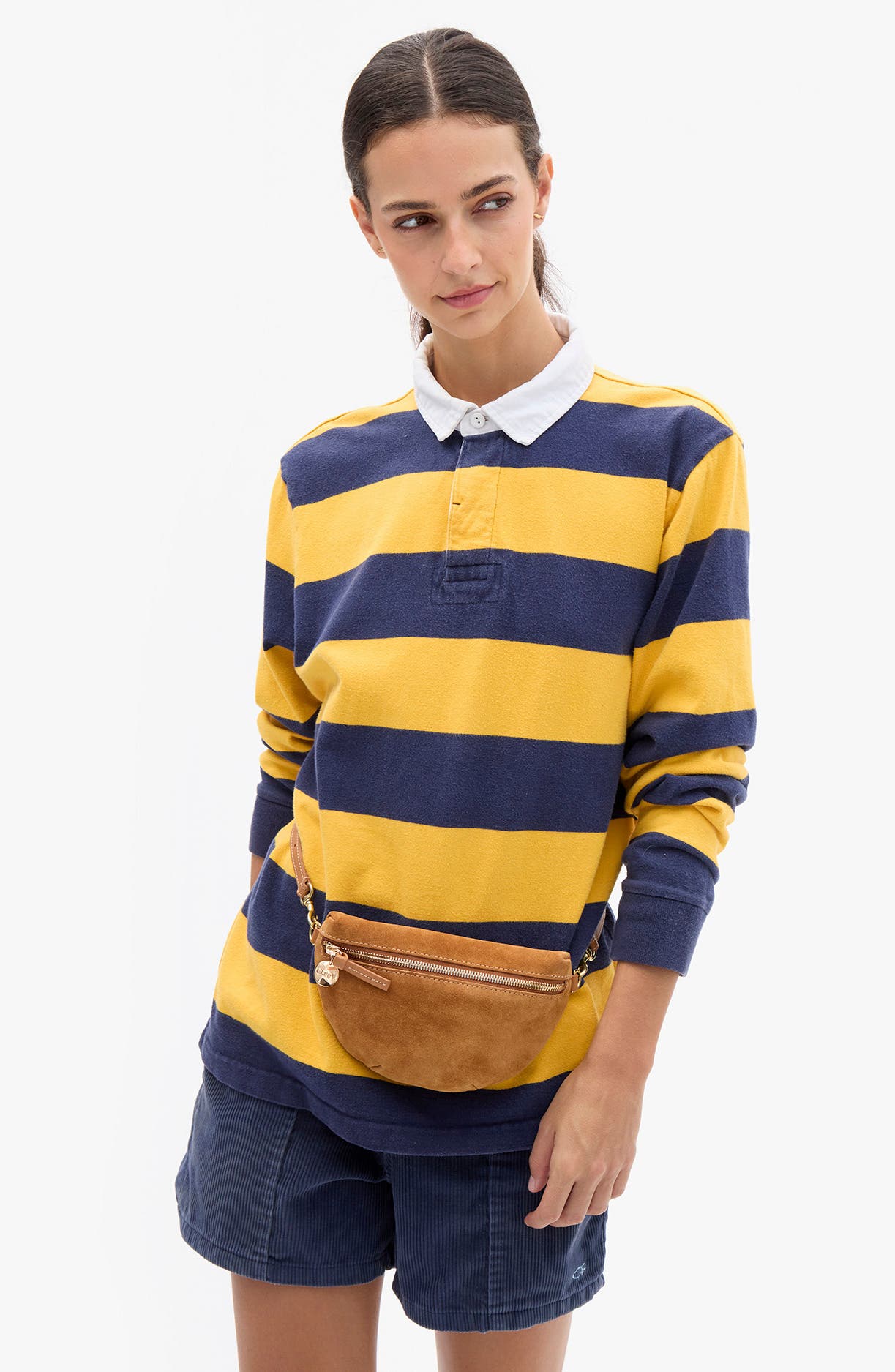 Petite Suede Fanny Pack, Alternate, color, CARAMEL