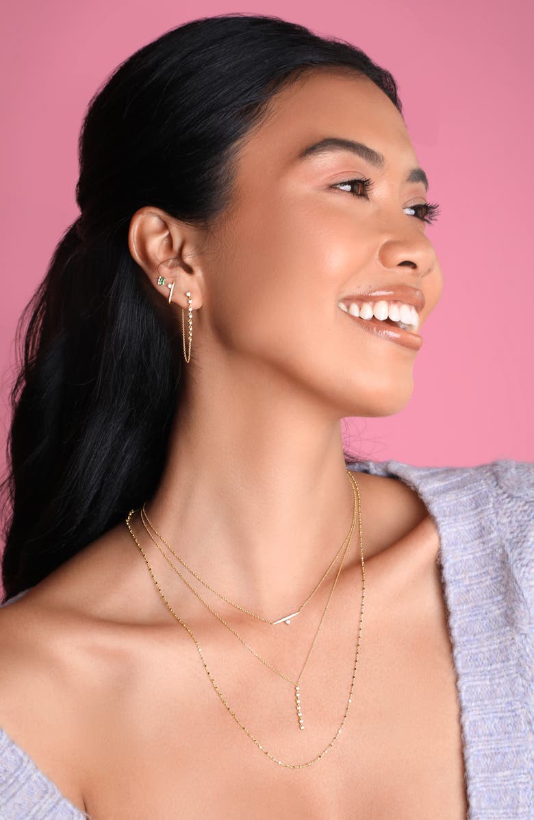 Bony Levy Aviva Diamond 18K Gold Chain Drop Earrings, Alternate, color, 18K Yellow Gold