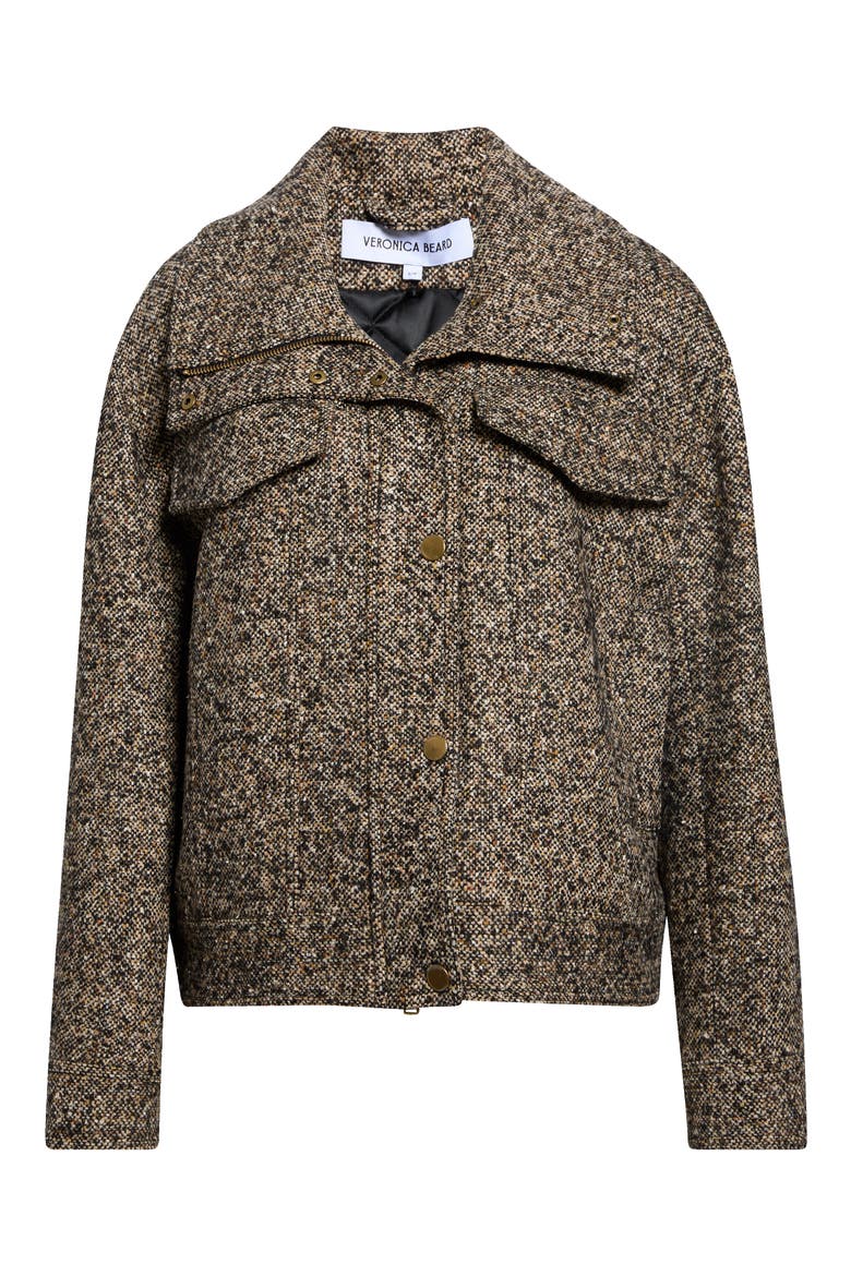 Silversmith Virgin Wool Tweed Jacket, Main, color, BLACK MELANGE