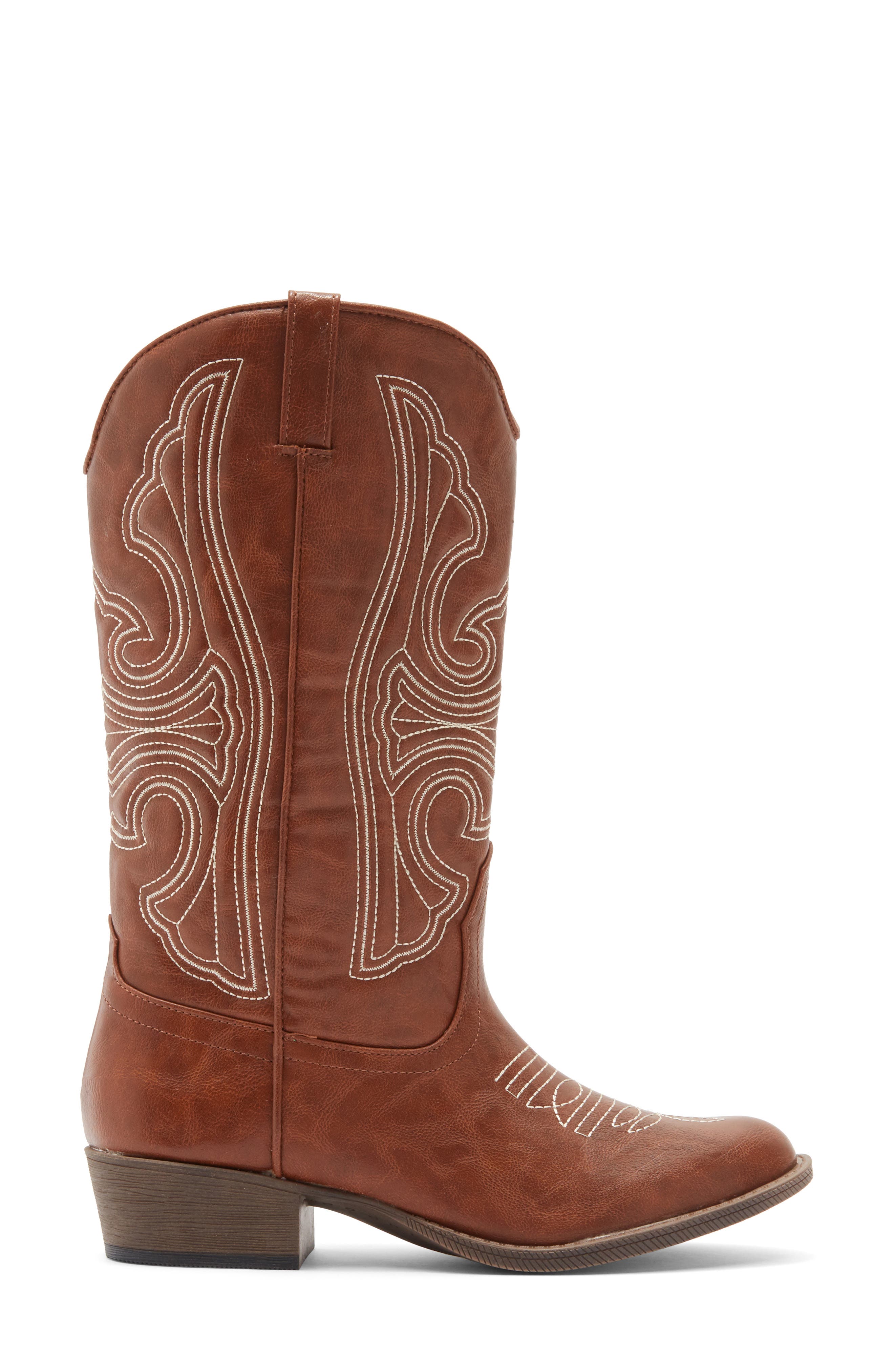 Coconuts by Matisse Legend Western Boot, Alternate, color, Cognac Synthetic