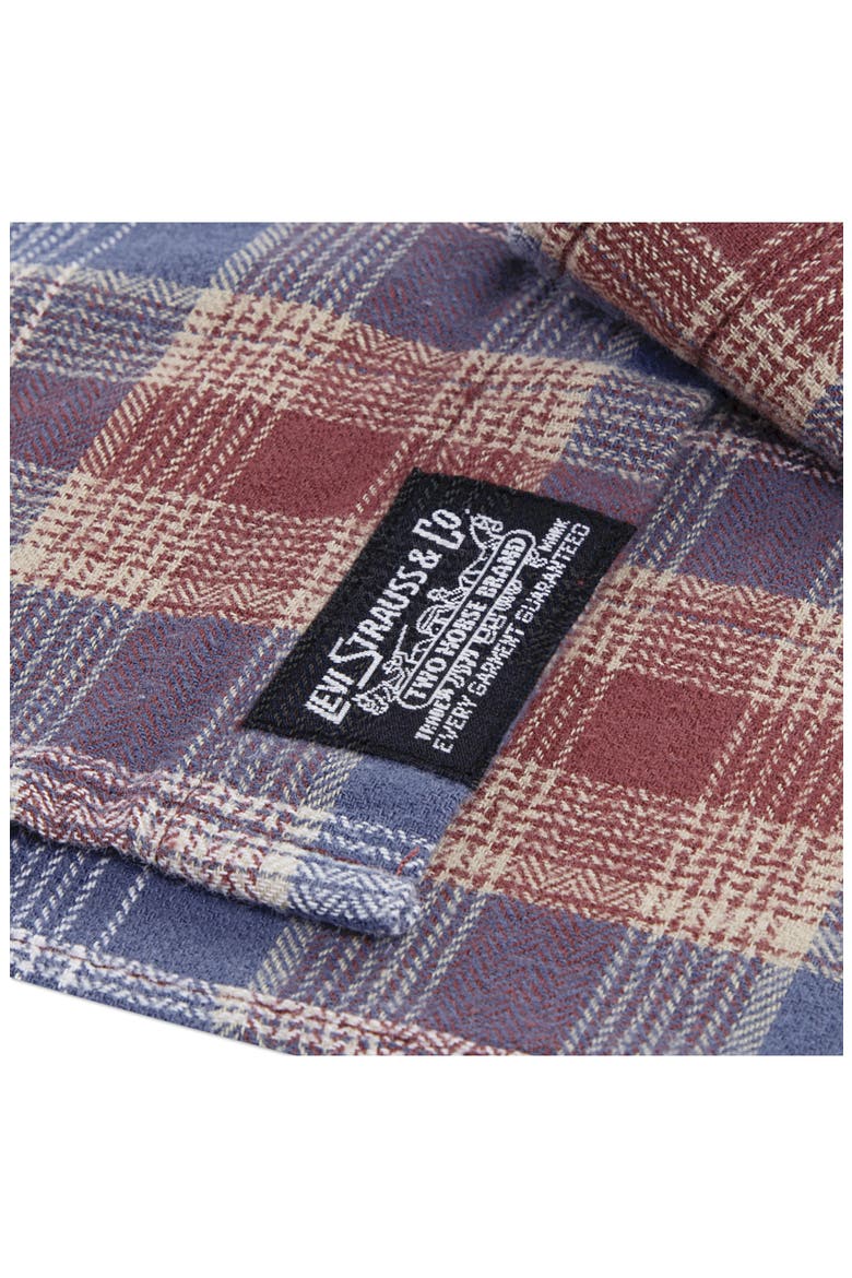 Kids' Plaid Cotton Twill Shirt, Alternate, color, RED PEAR