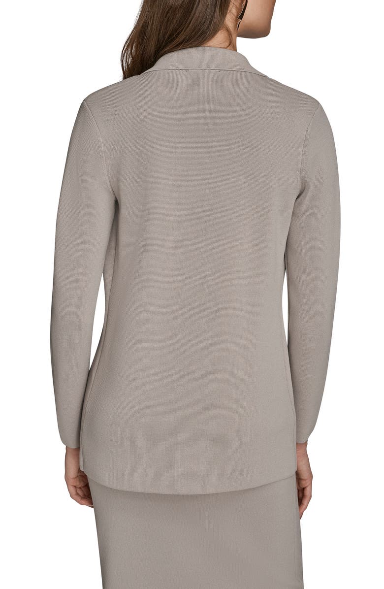 Donna Karan New York Tie Front Sweater Blazer, Alternate, color, Vapor
